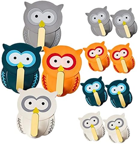 Happyyami 12Pcs Cute Cartoon Owl Wall Key Holders
