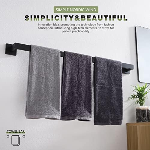 Premium 32-Inch Stainless Steel Towel Bar Wall-Mounted Bathroom Kitchen Towel Holder