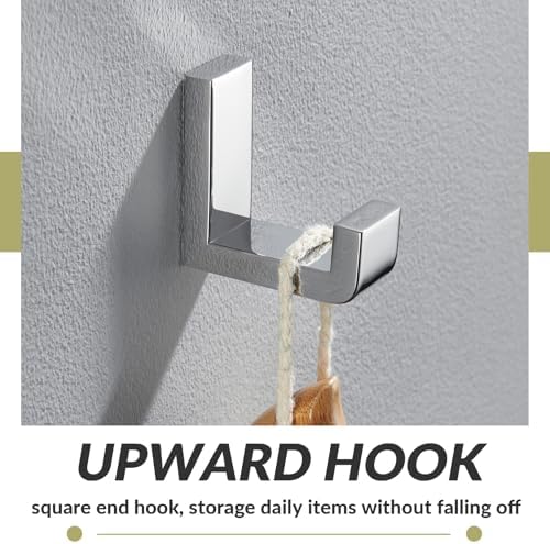 APLusee Polished Chrome Durable Bath Towel Hook