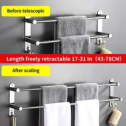 Space-Saving Stainless Steel Towel Bars