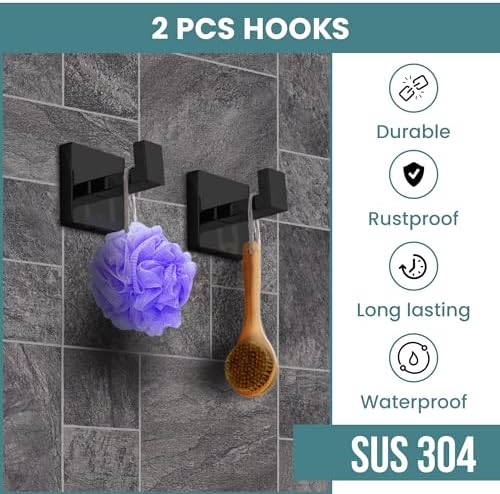 Homelitsly 24-Inch Premium Black Bathroom Hardware Set Tiles Rc12v2
