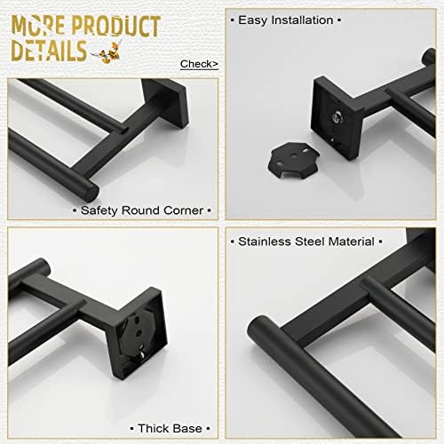 KOKOSIRI Premium 24-inch Stainless Steel Towel Rail Rust-Resistant Easy to Install