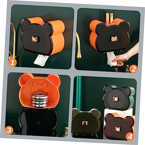Sturdy Bear Head Style Wall-Mounted Towel Holder for Bathroom Office Use