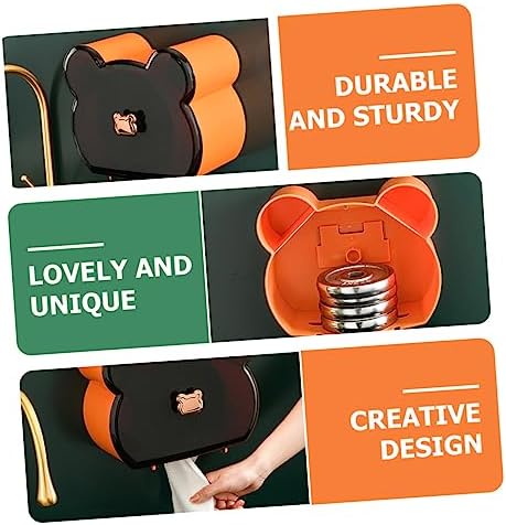 Sturdy Bear Head Style Wall-Mounted Towel Holder for Bathroom Office Use