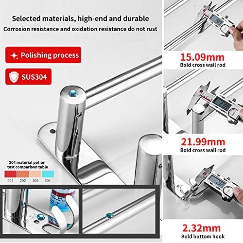 Space-Saving Stainless Steel Towel Bars