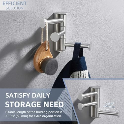 Sturdy Towel Robe Hook for Bathroom Compact Design
