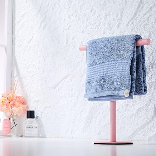 Stylish Pink Towel Holder Stand for Bathrooms kitchens or Vanities