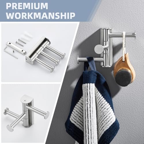 Sturdy Towel Robe Hook for Bathroom Compact Design