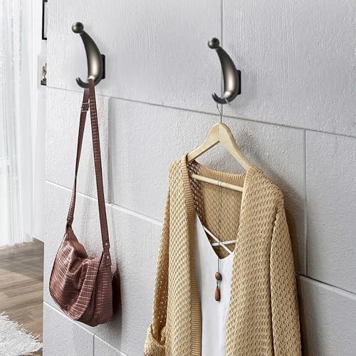 Yundoza 4-Piece Towel Robe Hook Set for Bathroom Bedroom Entryway