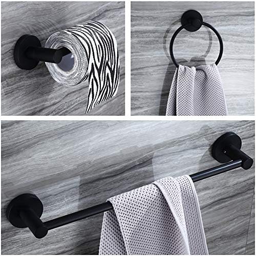 Black 3-Piece Corner Wall-Mounted Bath Unit Set