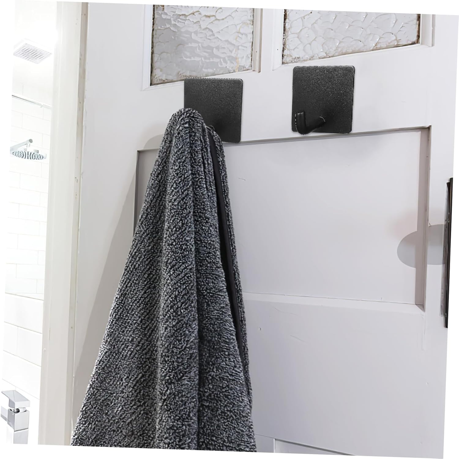 Functional Modern 4-Piece Stainless Steel Wall Towel Hanger Set with Door Coat Holders for Home closet